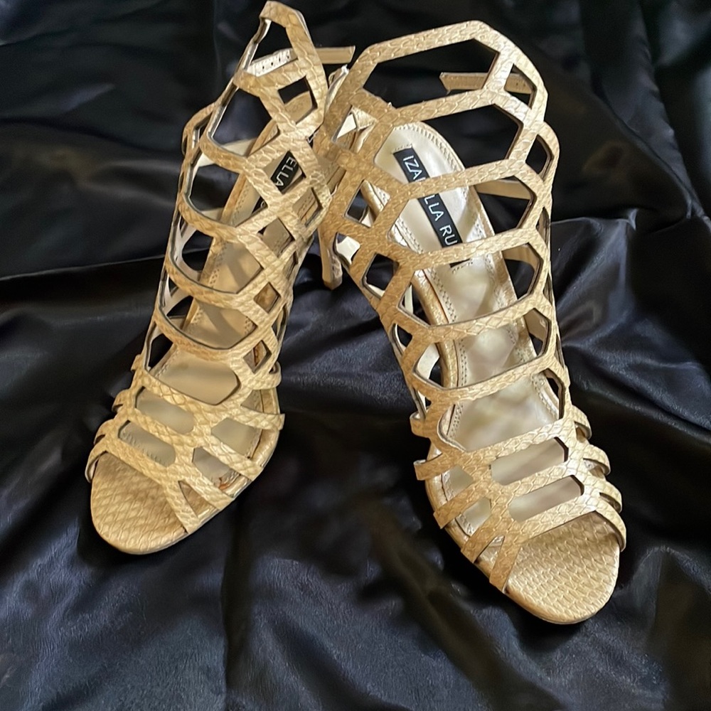 Size 8.5 Tan Strappy Heels